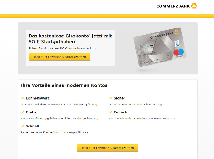 Commerzbank Vom Sparbuch Auf Girokonto Uberweisen Kostenloses Girokonto bei der Commerzbank - Mobilebanking.de